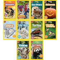National Geographic Kids 10 Book Set (Lvl 1-dinosaurs, Meetkats